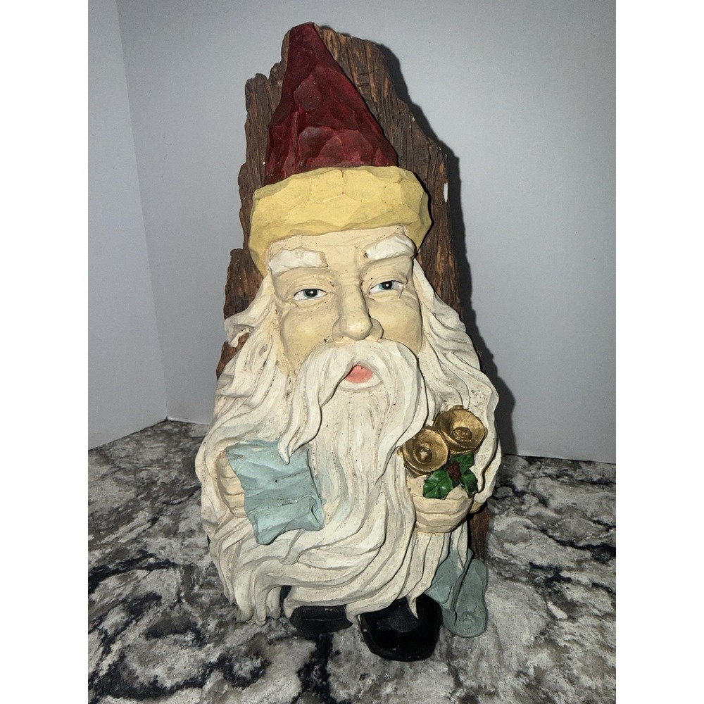 Windsor Collection Santa Claus Resin Wood Spirit for Shelf or Wall 9" Christmas